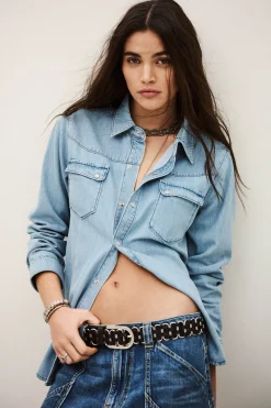 ADALI chemise denim longue
