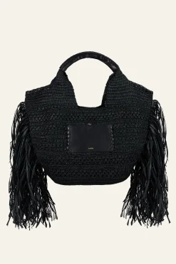 ARA panier raphia franges