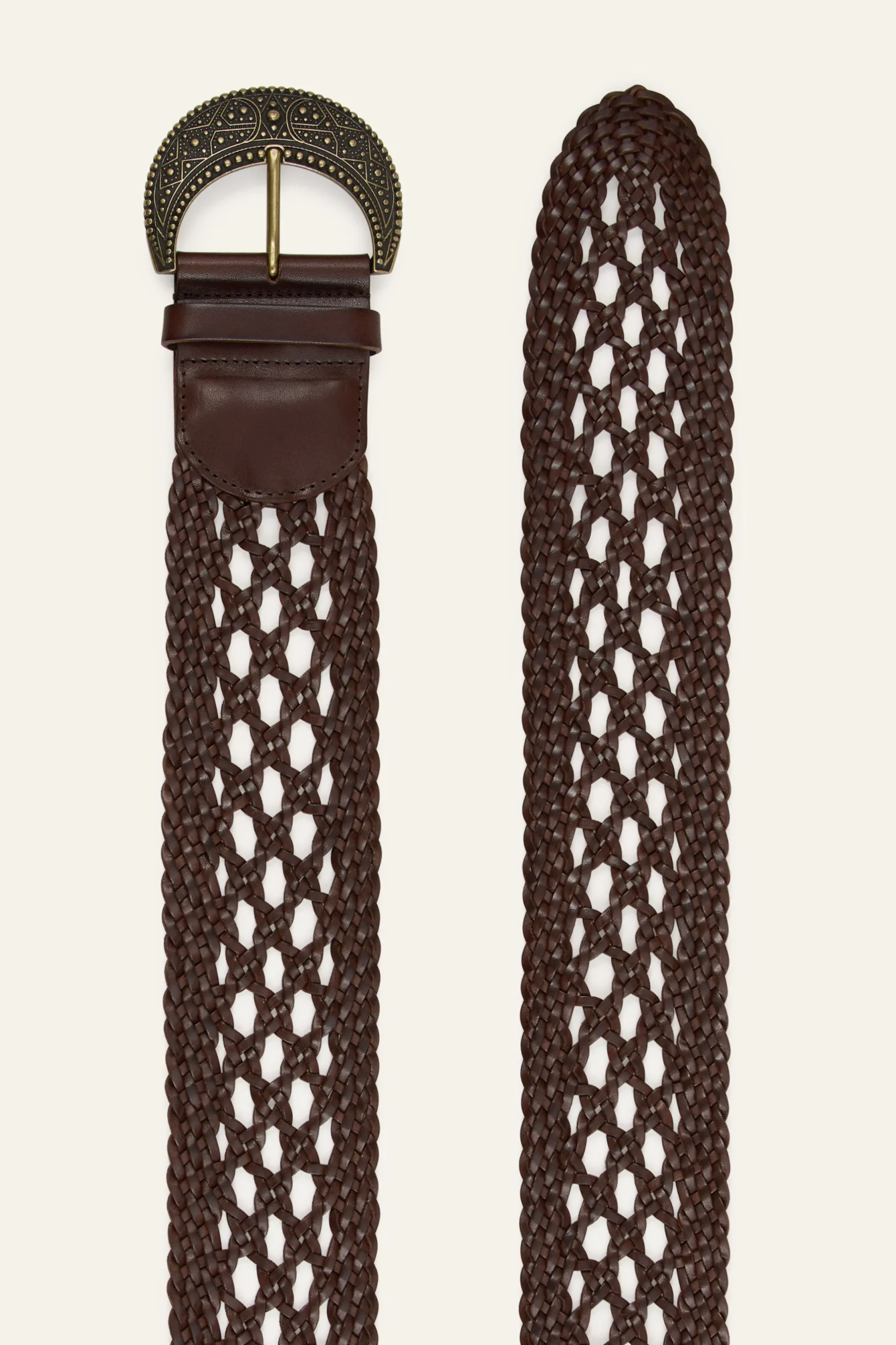 BALMY ceinture cuir tressée