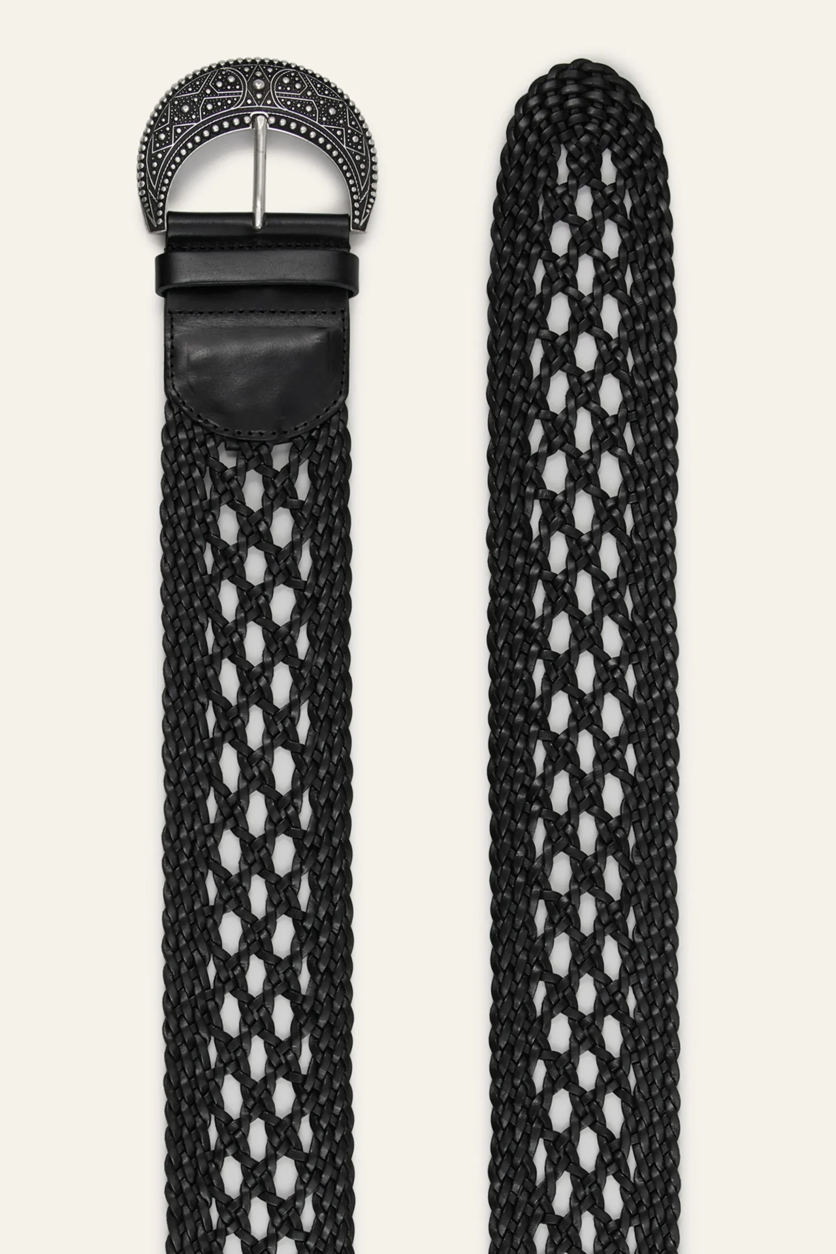 BALMY ceinture cuir tressée