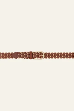 BECK ceinture cuir tressée