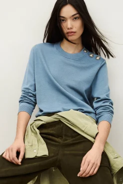 BYLEIL pull boutons dorés