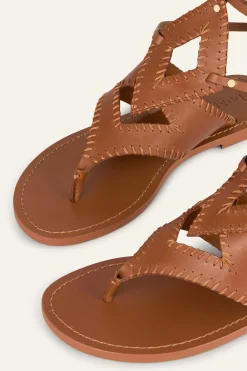 CAPRI sandales plates cuir