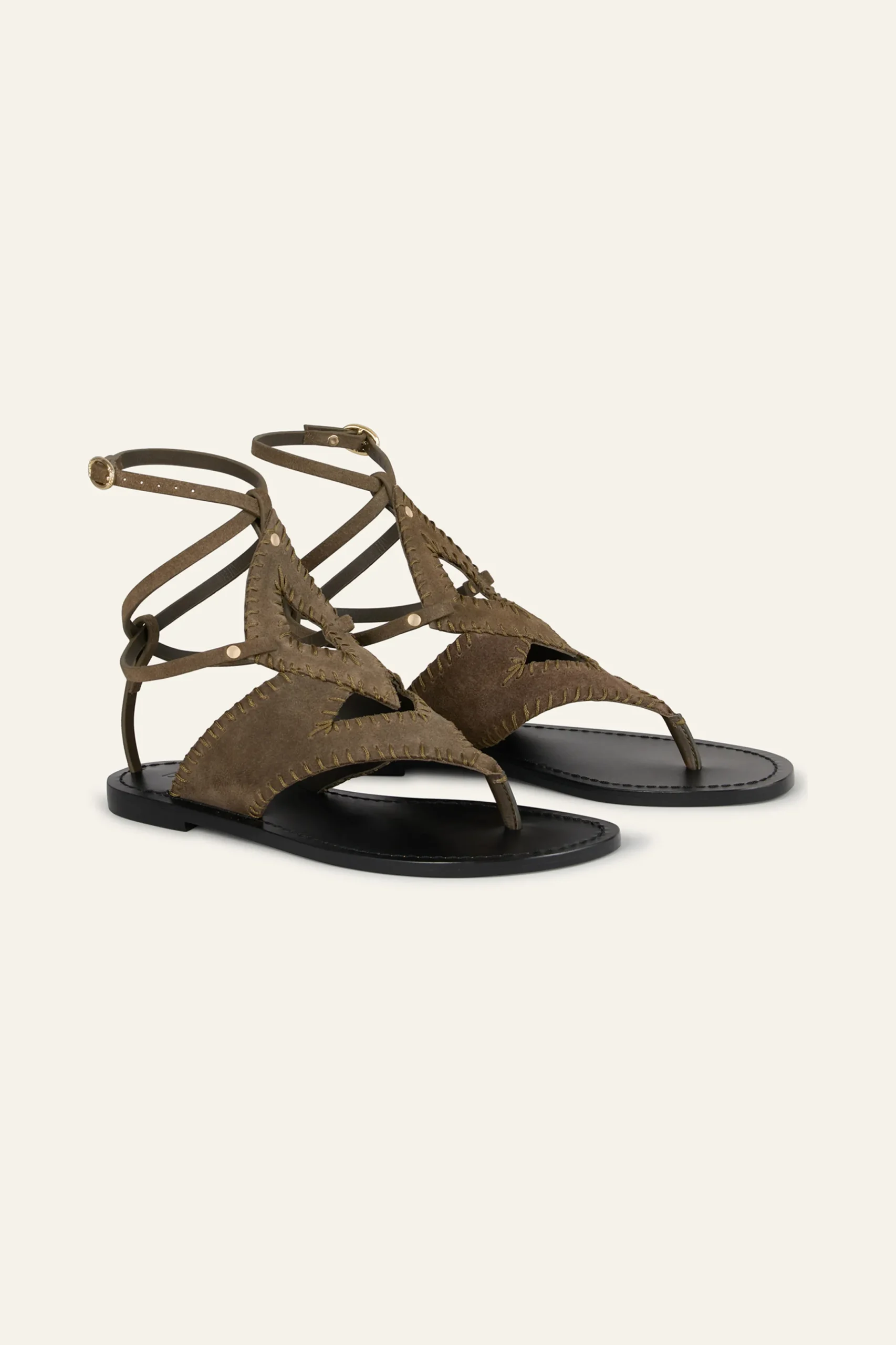 CAPRI sandales plates en suede