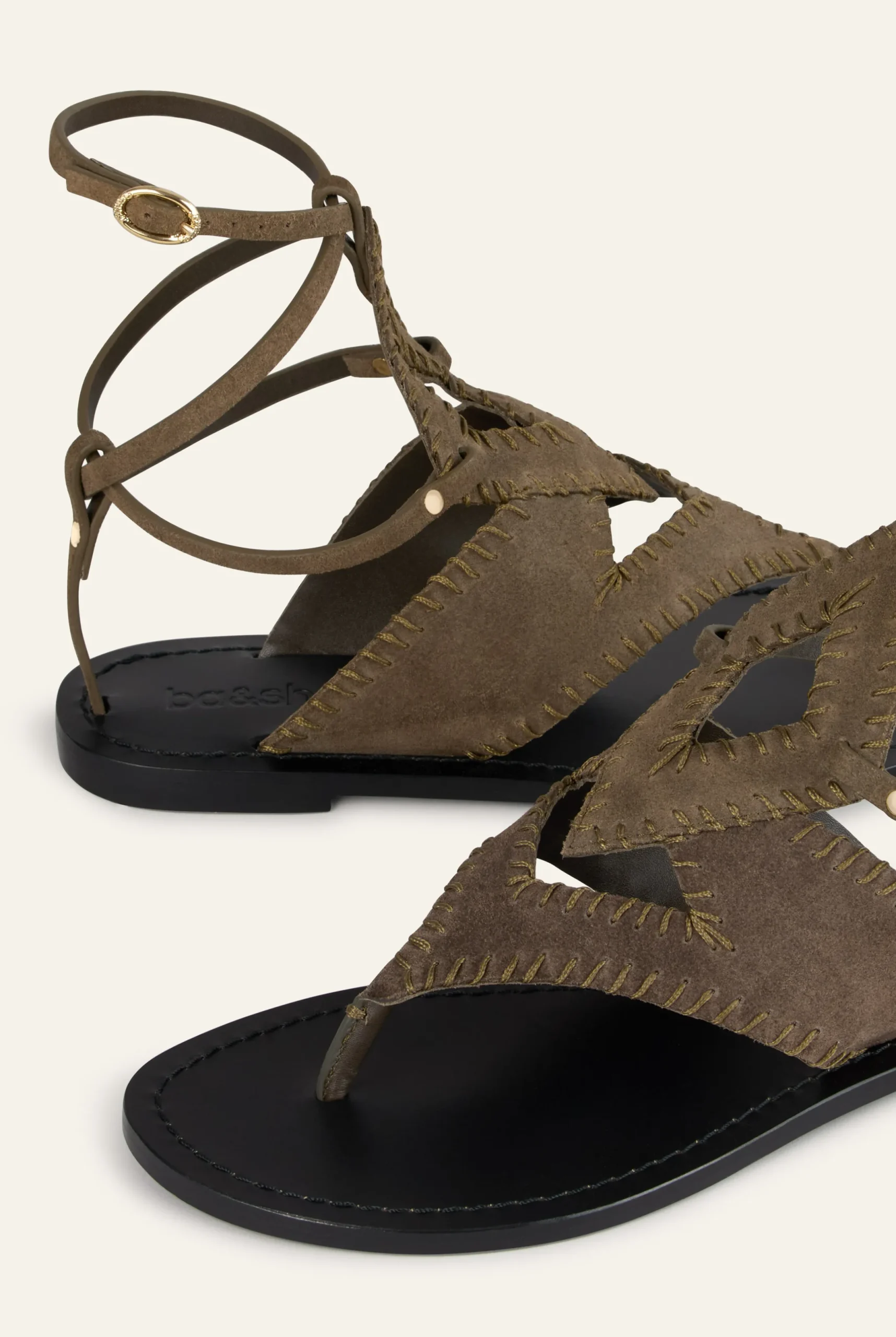 CAPRI sandales plates en suede