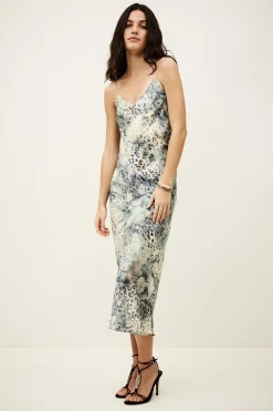 CATELINA robe midi bretelles
