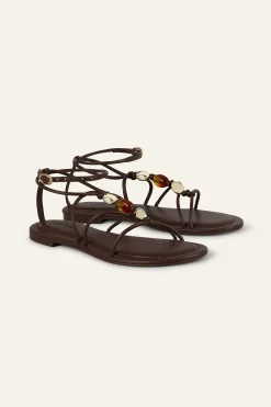 CAYA sandales plates cuir