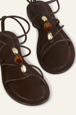 CAYA sandales plates cuir