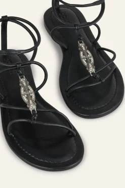 CAYA sandales plates en cuir