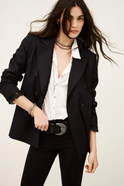 COLINE veste tailleur rayures