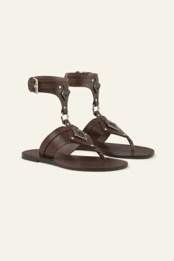 CORFOU sandales plates cuir