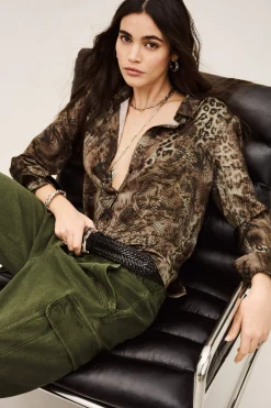 CORNELIA chemise épaulée imprimée