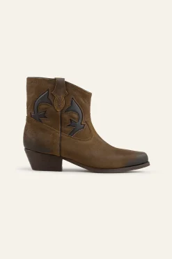 CURTIS bottines santiags daim