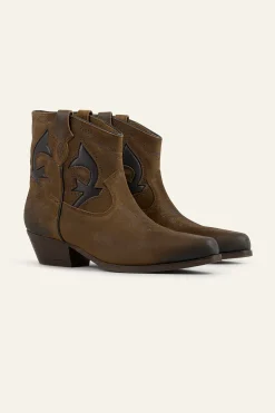 CURTIS bottines santiags daim