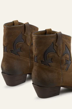 CURTIS bottines santiags daim