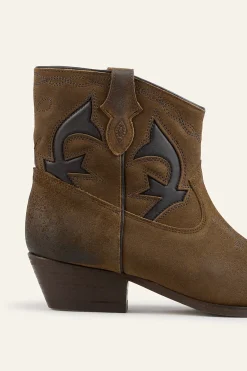CURTIS bottines santiags daim