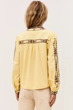 FAUSTINA blouse brodée manches