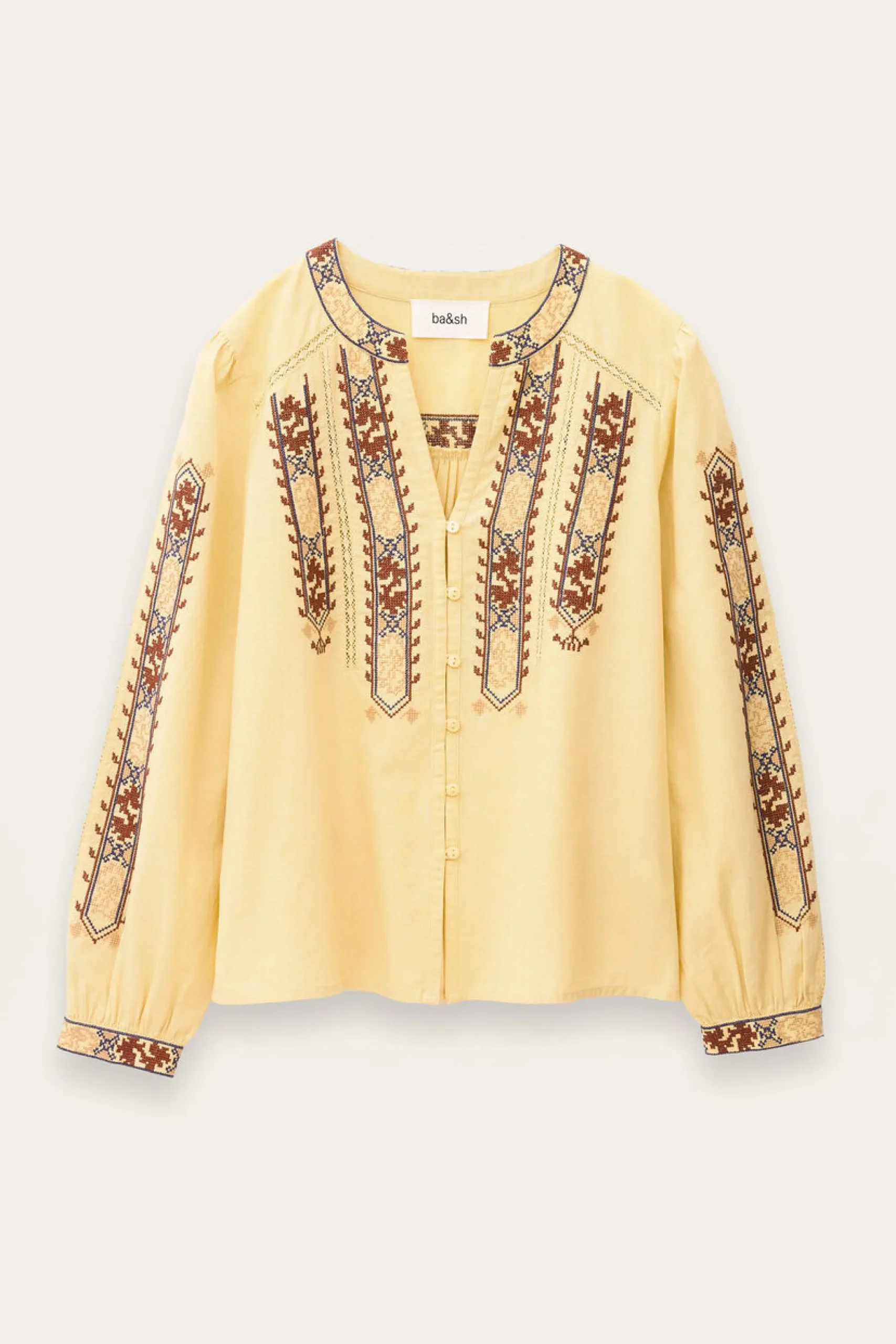FAUSTINA blouse brodée manches