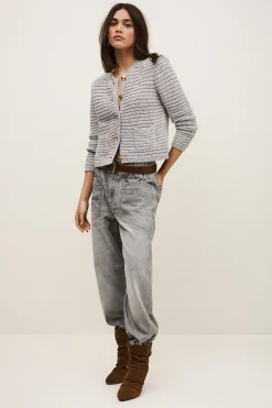 GUSPA gilet court boutonné