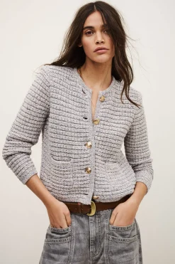 GUSPA gilet court boutonné