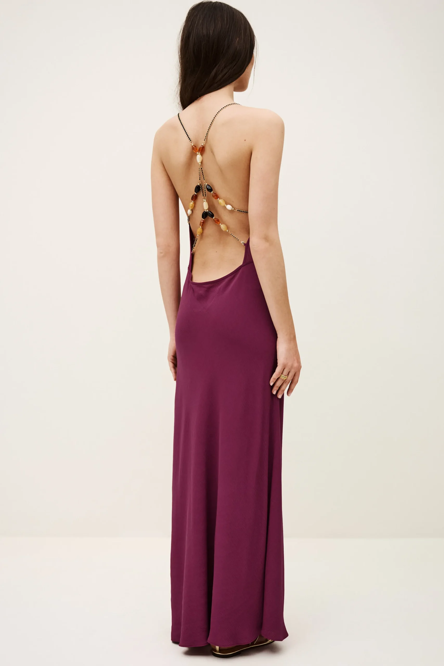 HANY robe dos nu viscose fluide