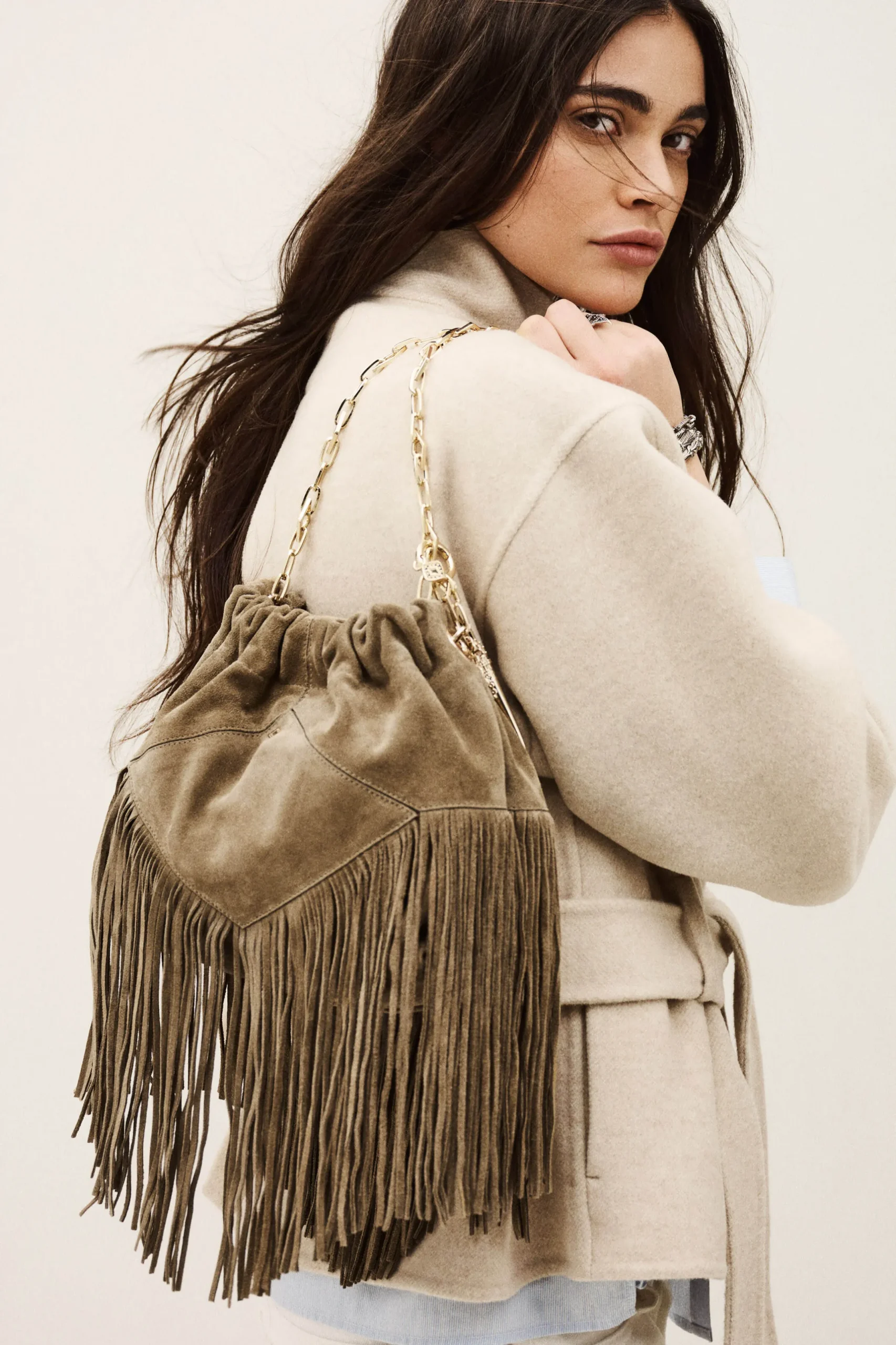 JUNE mini sac daim
