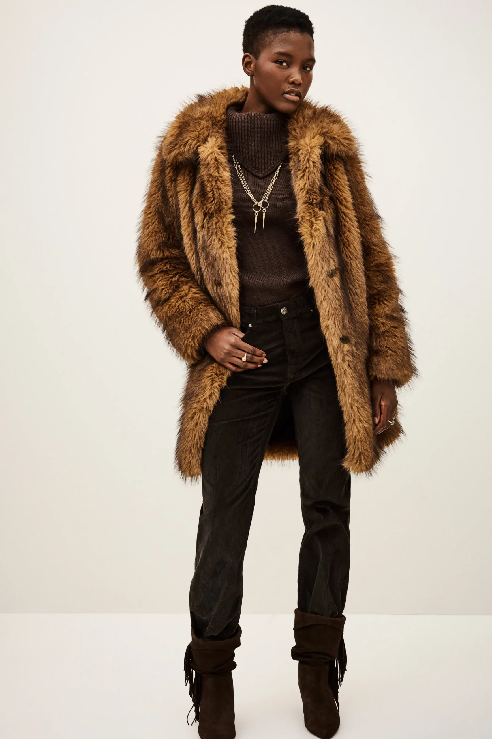 LESTOR manteau fausse fourrure