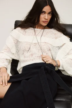 LUCAS pull oversized dentelle