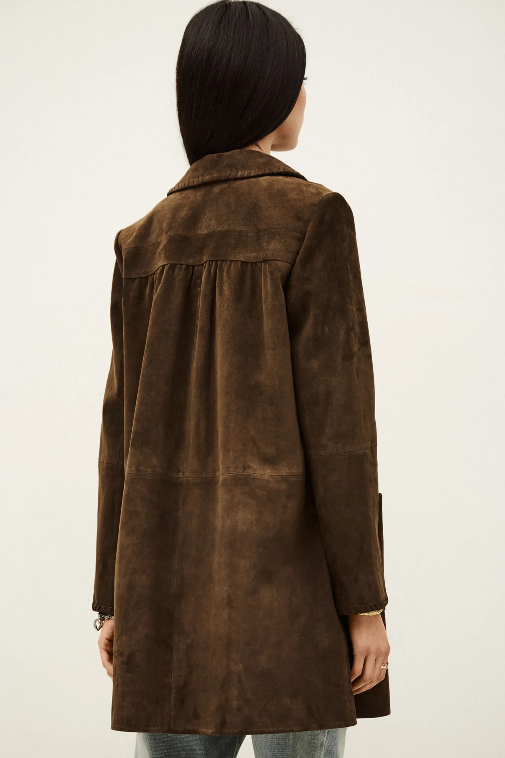 MAENA manteau daim long