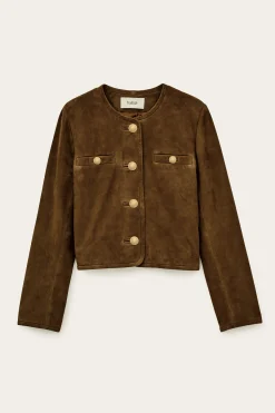 MELLA veste courte suède