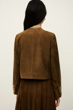 MELLA veste courte suède