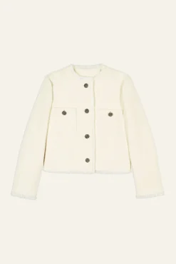 MERA veste bords effilochés