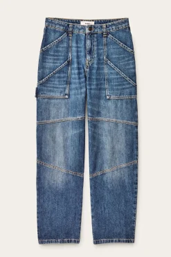 MOYCE jean cargo texturé