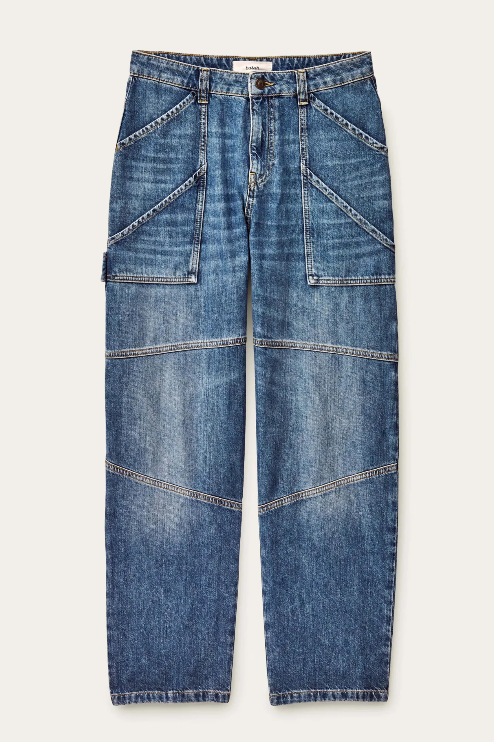 MOYCE jean cargo texturé