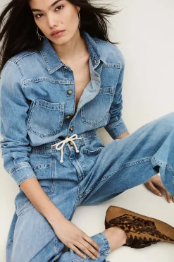MYRELLA combinaison jean cargo