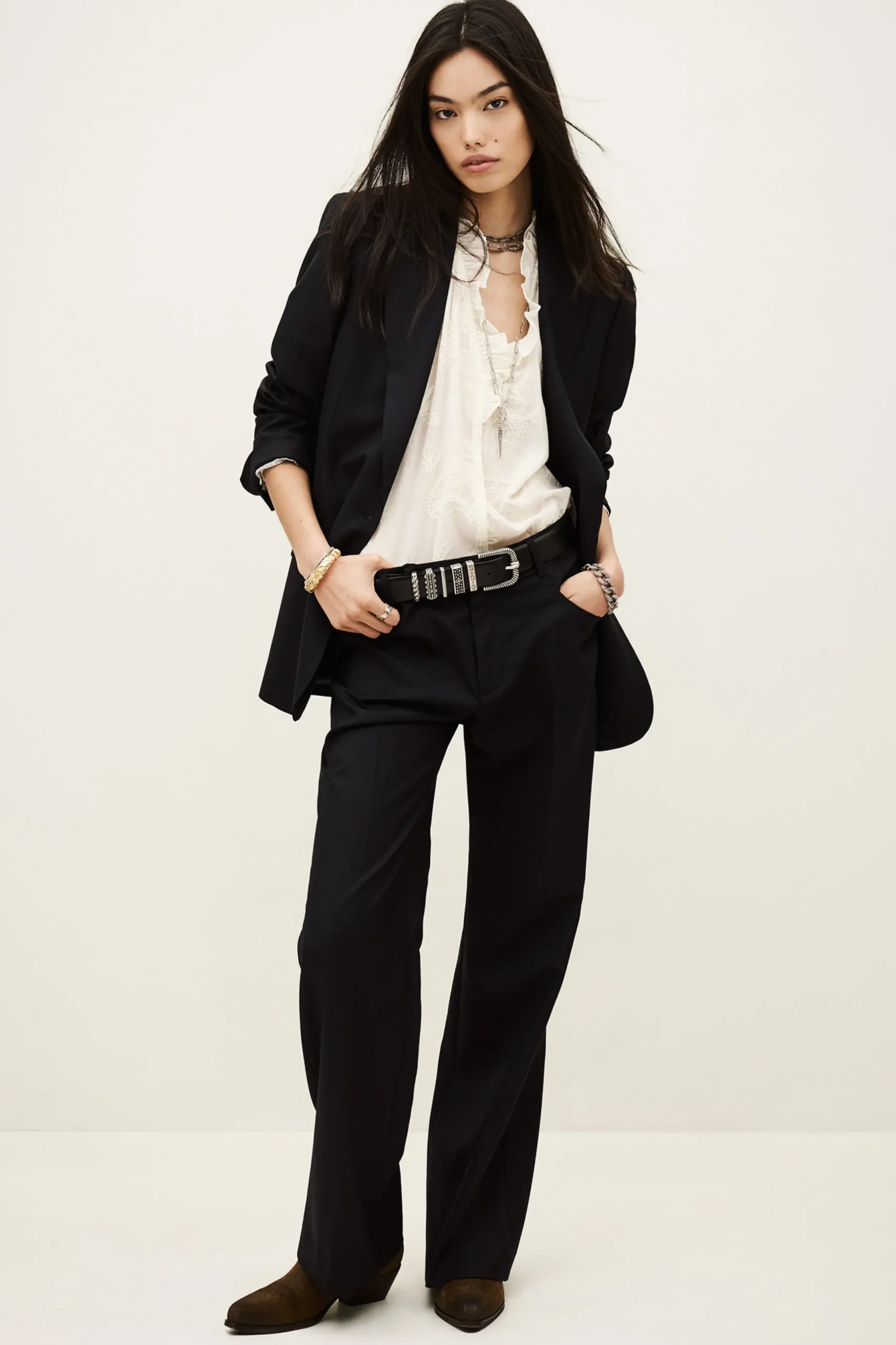 NISHA blazer droit tailleur