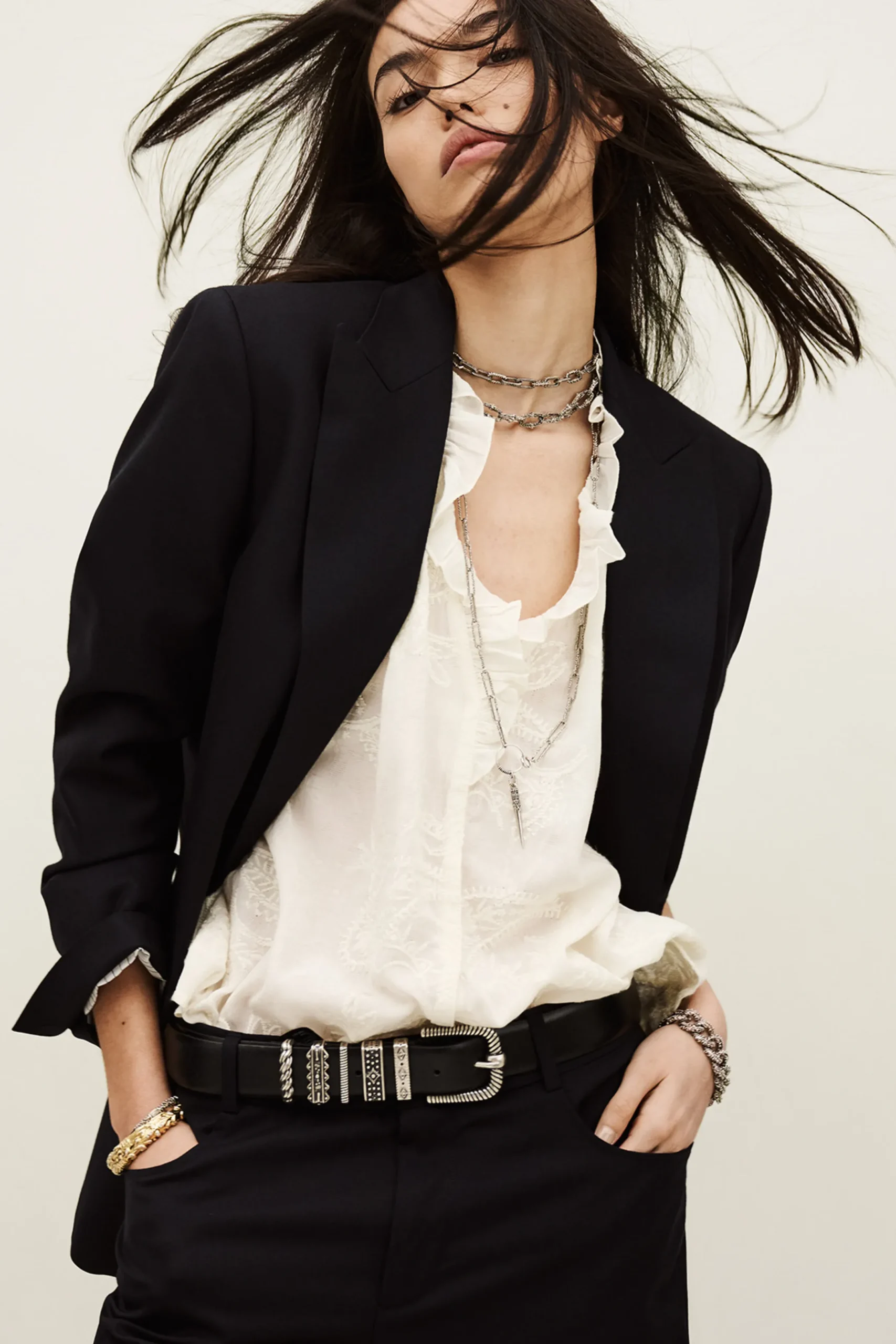NISHA blazer droit tailleur