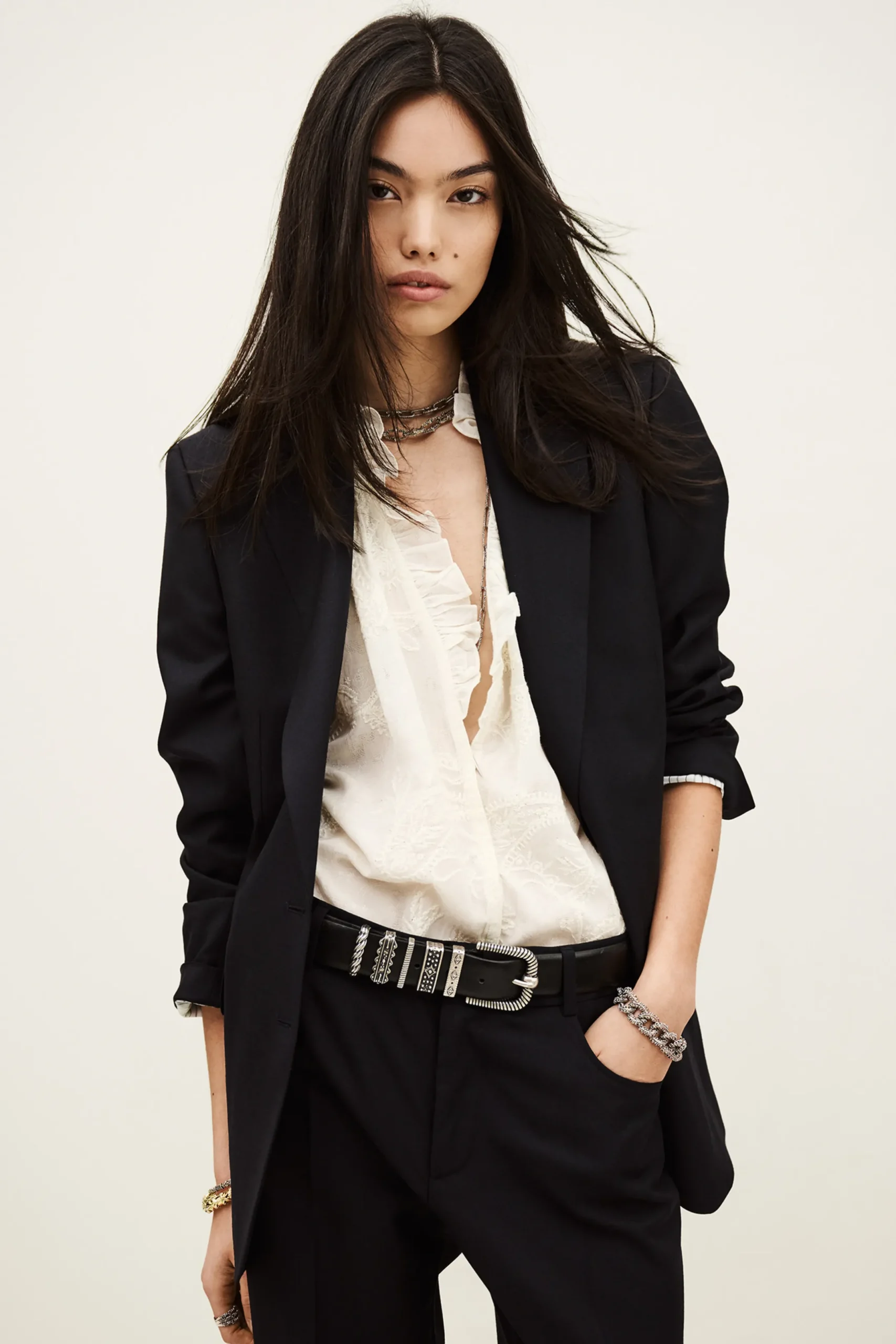 NISHA blazer droit tailleur
