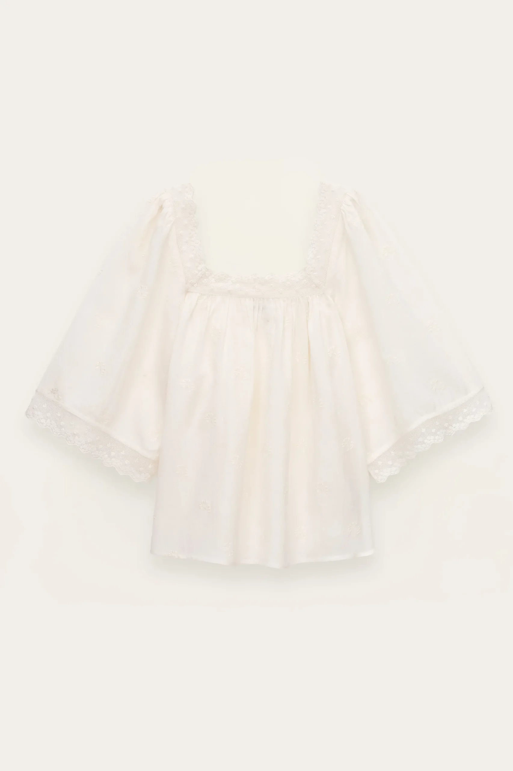 PARLY top dentelle brodée