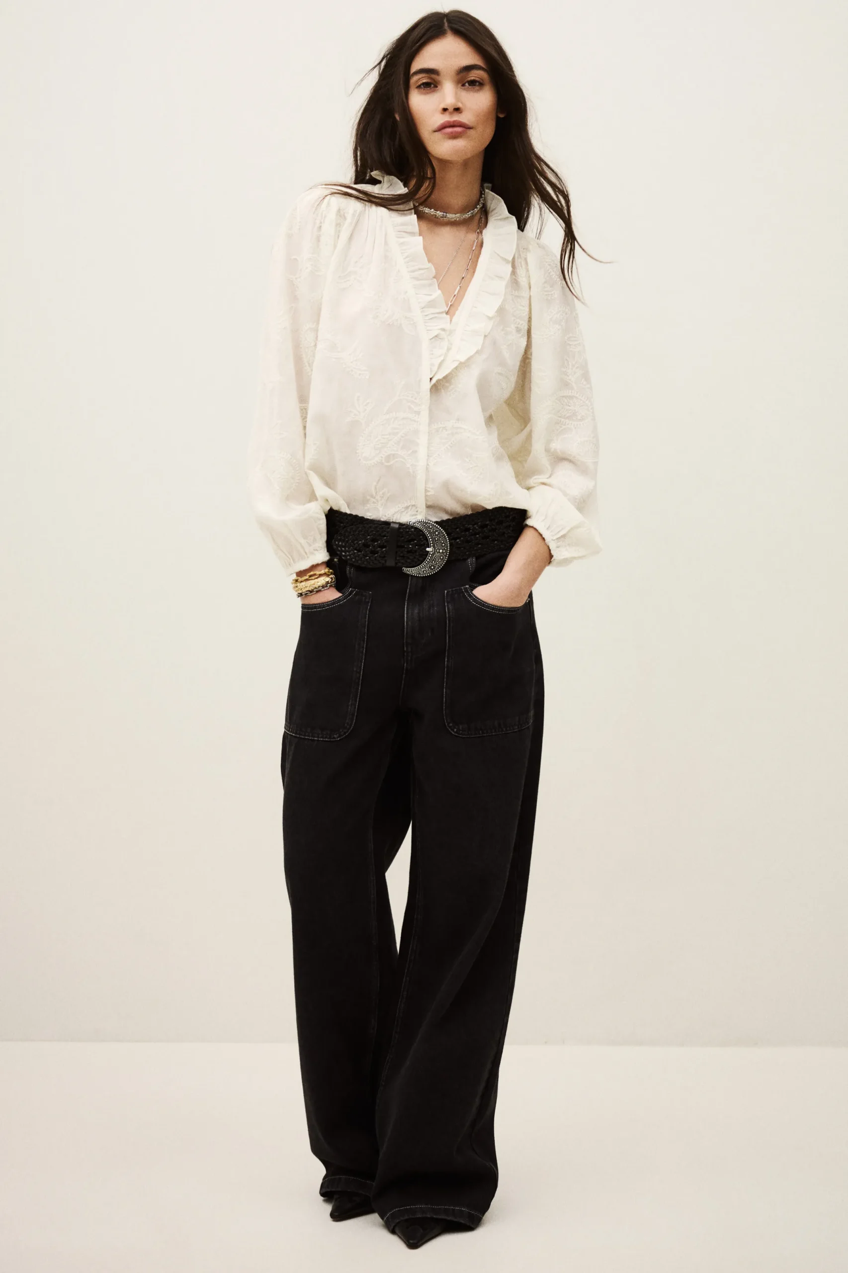 PETTY blouse jacquard ample