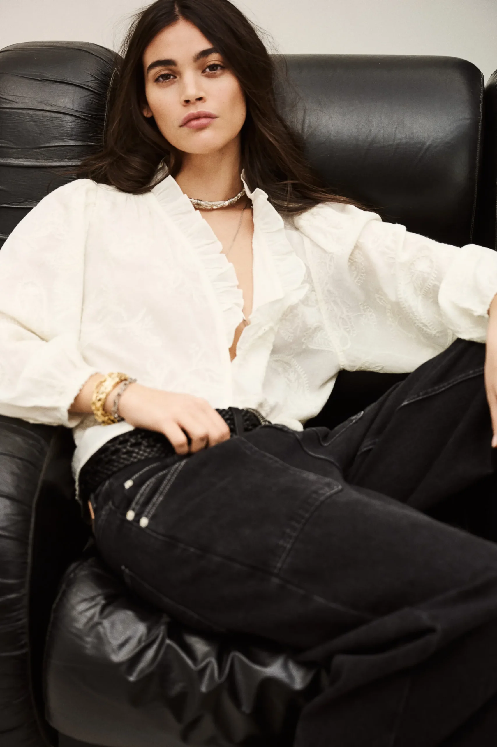 PETTY blouse jacquard ample