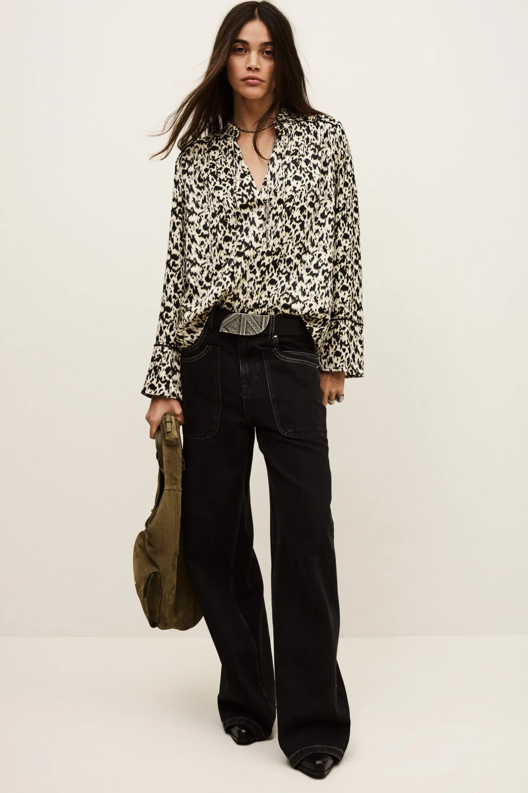 PIA blouse longue imprimée