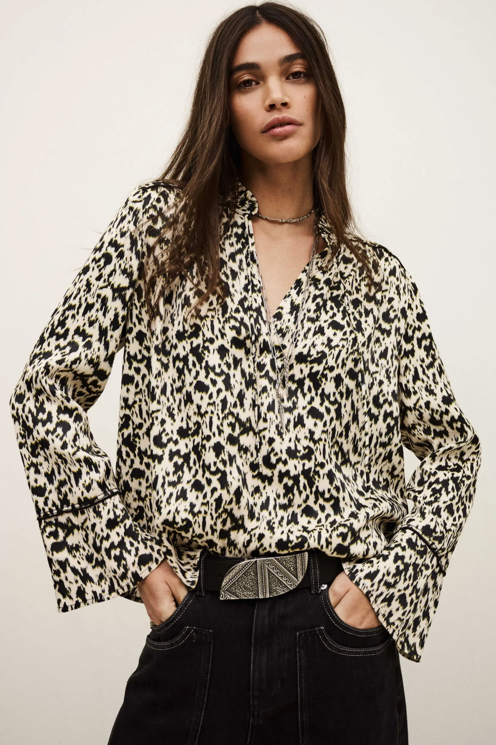 PIA blouse longue imprimée