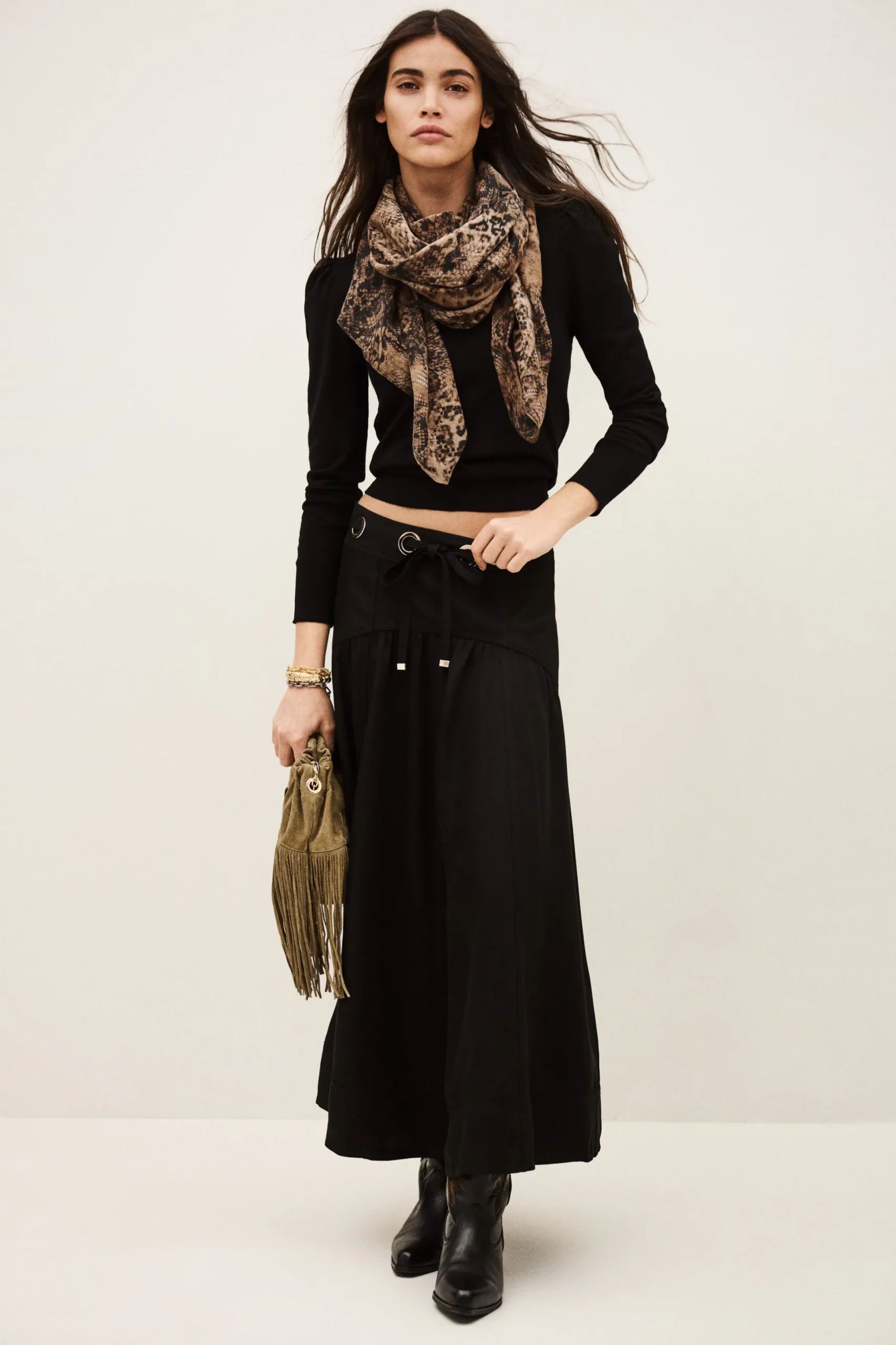PONIA jupe midi taille