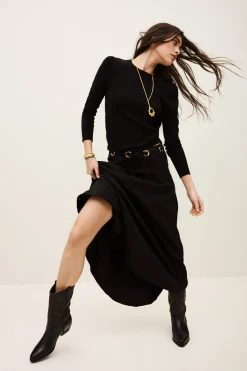PONIA jupe midi taille
