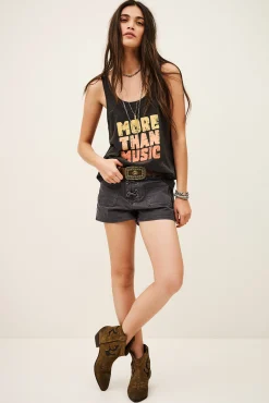 RENO short denim taille haute