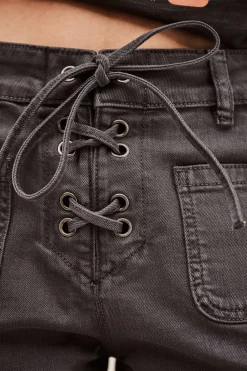 RENO short denim taille haute