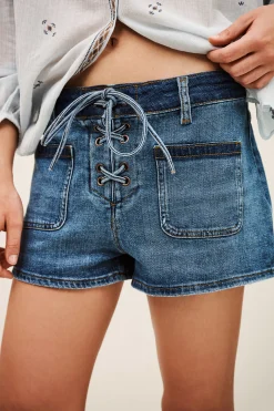 RIO short denim taille haute