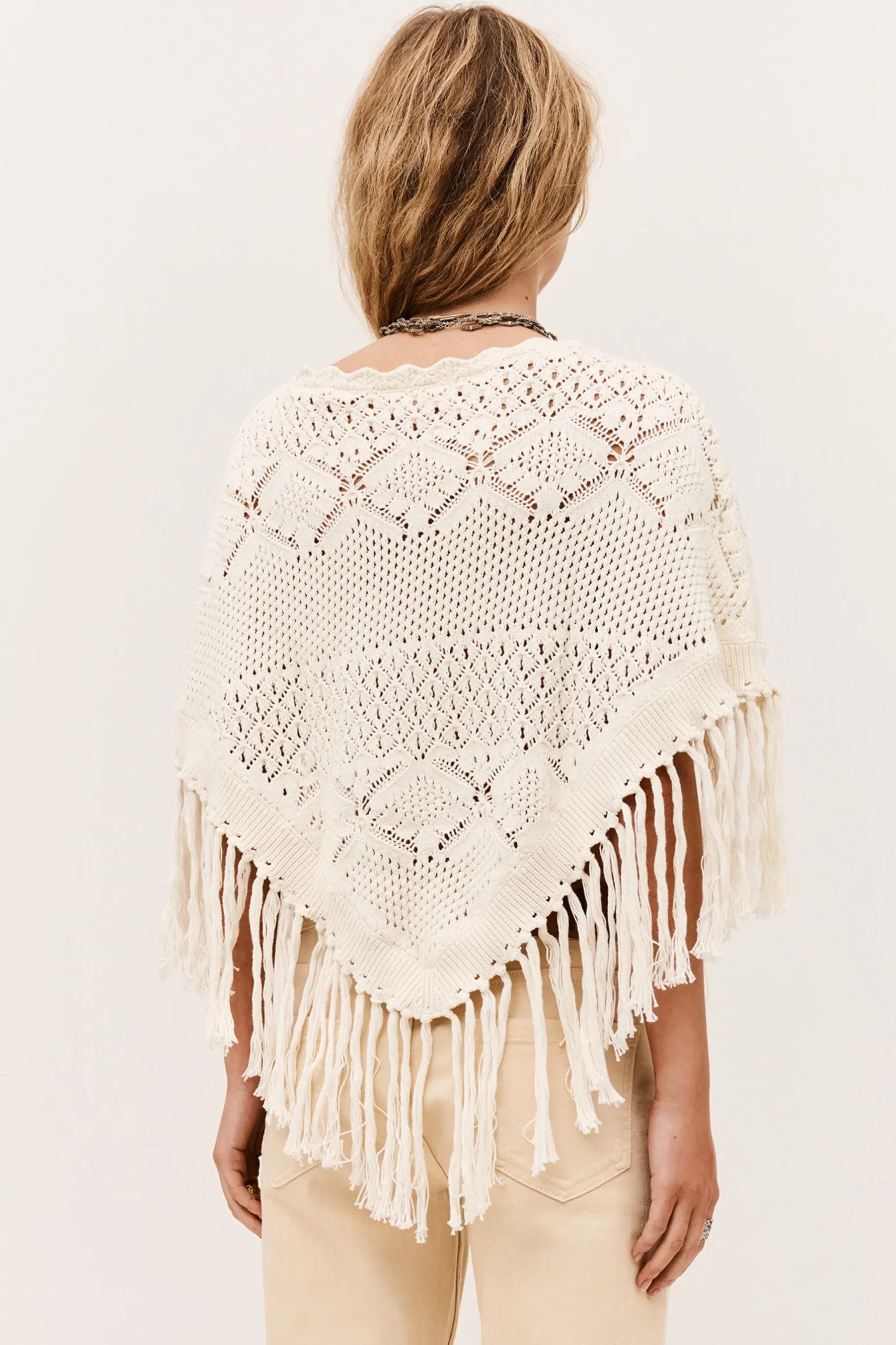 SANDY poncho maille coton