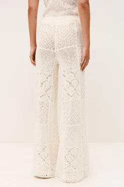 SANTY pantalon maille pointelle